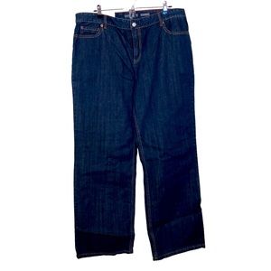 Women’s Liz Claiborne Dark Blue Wash Boyfriend Jeans. Size 16. New With Tags.